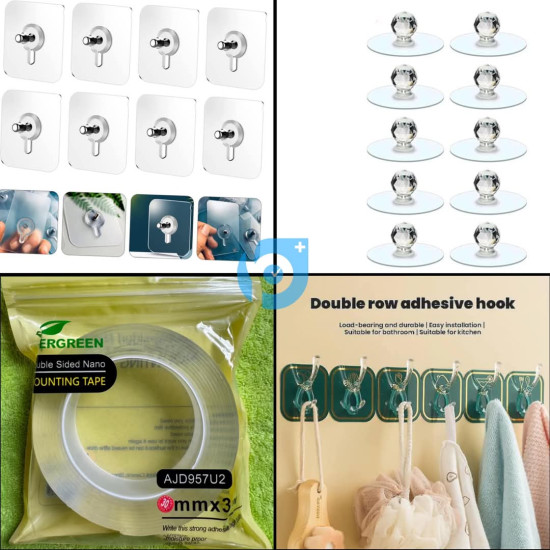 Multipurpose 3Item Hook & Double Side Tap
