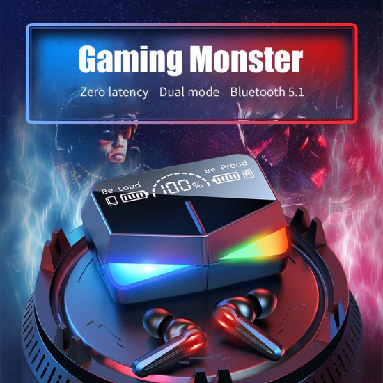 M28 GAMING TWS PREMIUM 9D SOUND WATERPROOF EARBUDS