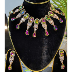 Beautiful Diamond Cut Necklace Set